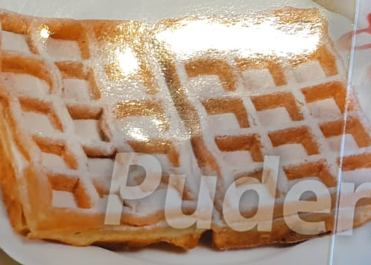 Waffel Puderzucker