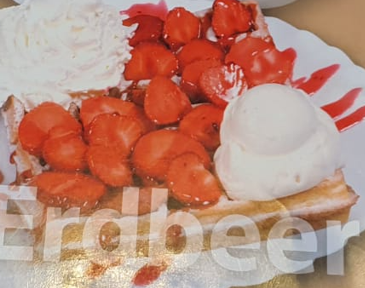Waffel Erdbeer